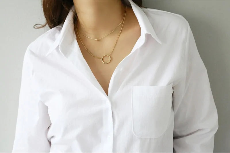 White Shirt Female Blouse Tops