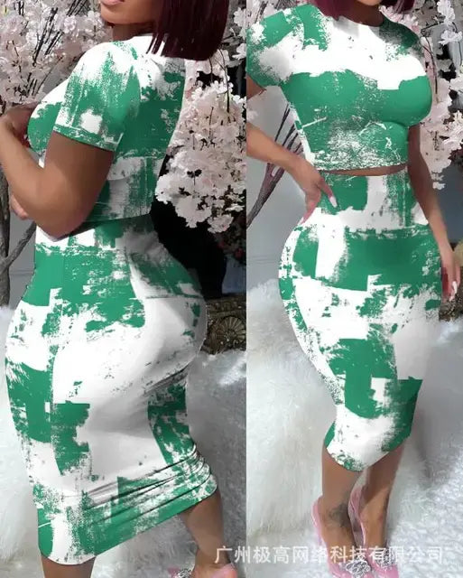 Light Pink Bodycon Two-Piece Set